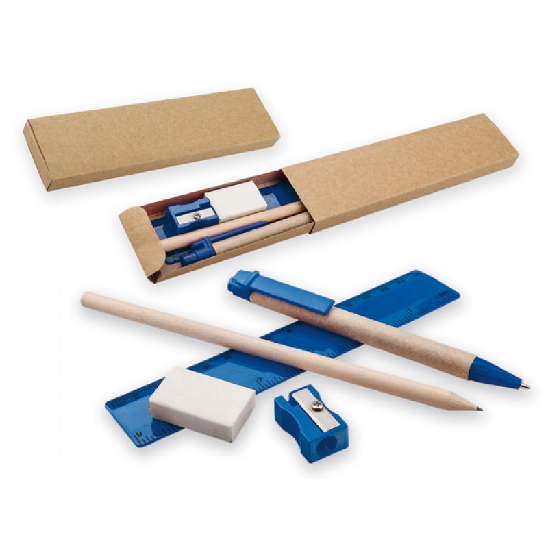 Набор канцелярский (карандаш, стирка, точилка, линейка)
